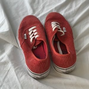 red corduroy authentic vans